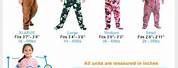 Komar Kids Pajamas Size Chart