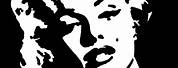 Marilyn Monroe Black and White Stencil