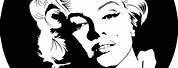 Marilyn Monroe Vector Art Black and White