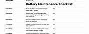 Marine Battery Testing Checklist Template