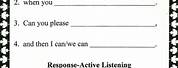 Marriage Counseling Active Listening Worksheets