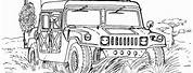 Military Vehicles Coloring Pages