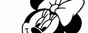 Minnie Mouse Decal Black and White