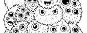Monster Doodle Art Coloring Pages