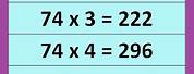 Multiplication Chart 74