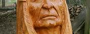 Native American Wood Carving Sculpture