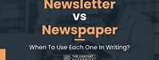 Newsletter vs Newspaper