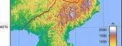 North Korea Topographic Map
