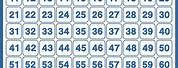 Numbers List Print Out