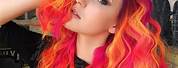 Orange and Pink Ombre Hair Emo