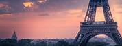 Paris Sunset Eiffel Tower Wallpaper