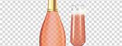 Pink Champagne Glass with Fruit Vector