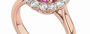 Pink Diamond Rings On Rose Gold