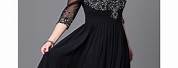 Plus Size Black Evening Dress