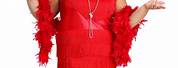 Plus Size Red Flapper Dress