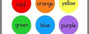 Preschool Colors Chart Items