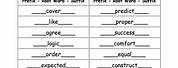 Primary 1 Prefix and Suffix Worksheet