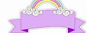 Rainbow Unicorn Cake Banner PNG