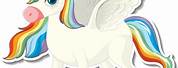 Rainbow Unicorn Pegasus Clip Art