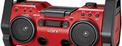 Red Sony Portable Boombox