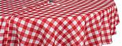 Red White Checkered Tablecloth Small Round