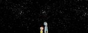 Rick and Morty Dual Monitor Wallpaper Space