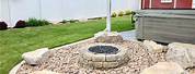 River Rock Patio with Fire Pit