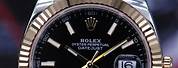 Rolex Oyster Datejust Black Dial Gold and Silver