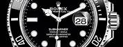 Rolex Watch Face Black and White