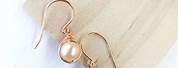 Rose Gold Pearl Drop Earrings
