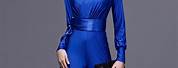 Royal Blue Jumpsuit with Sleeves