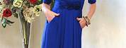 Royal Blue Surplice Dress