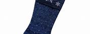 Rustic Dark Blue Christmas Stockings