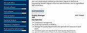 Sample SNT Quality Assurance Manager Resume