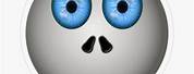 Skull. Emoji Blue Eyes
