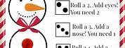 Snowman Roll Dice Drawing Game