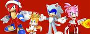 Sonic Tails and Knuckles and Shadow and Amy Rose From Super Mario