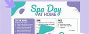 Spa Day at Home Checklist Poster