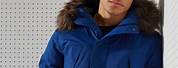 Superdry Blue Everest Down Snow Parka Coat