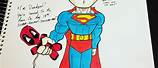 Superman as Deadpool Cartoon