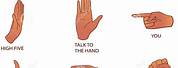 Three Fingers Sign Language