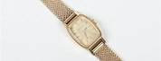 Tissot Ladies Gold Watch Rectangle Face
