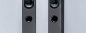 Tower Speakers with Square Logo