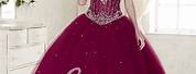 Two Piece Maroon Quinceanera Dresses