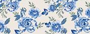 Vintage Flower Background Wallpaper Blue