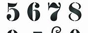 Vintage French Font Numbers