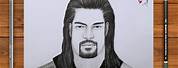 WWE Roman Reigns Face Drawing