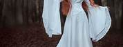 White Medieval Dress Ladies