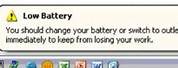 Windows XP Low Battery Icon