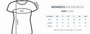 Women Tee Shirt Size Chart